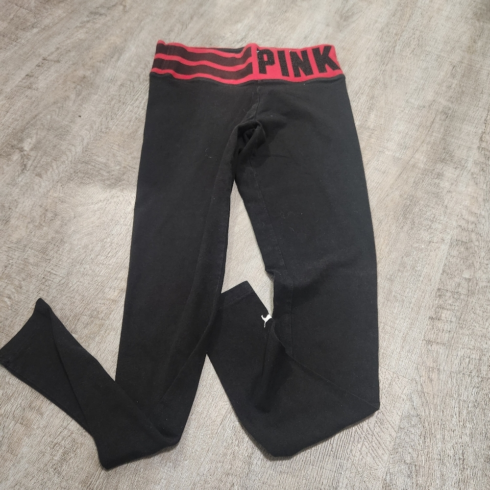 Victoria's Secret PINK Yoga Black Leggings Size XS